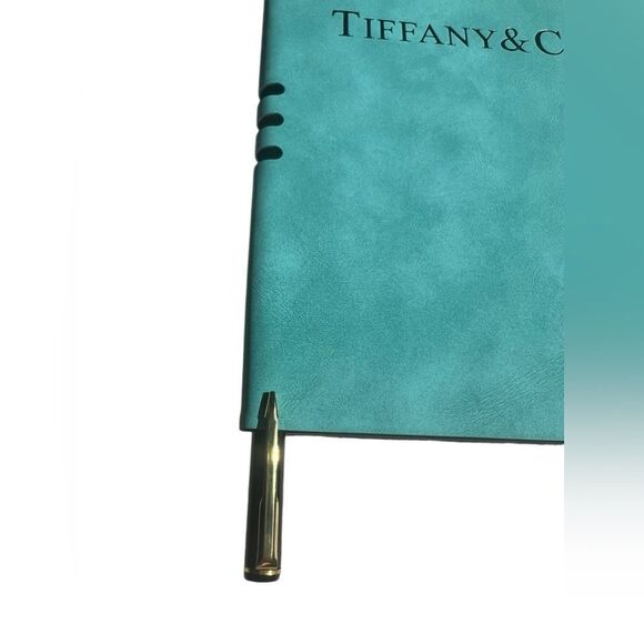 TIFFANY & CO. Suede Leather Notebook & Pen - Picture 5 of 9
